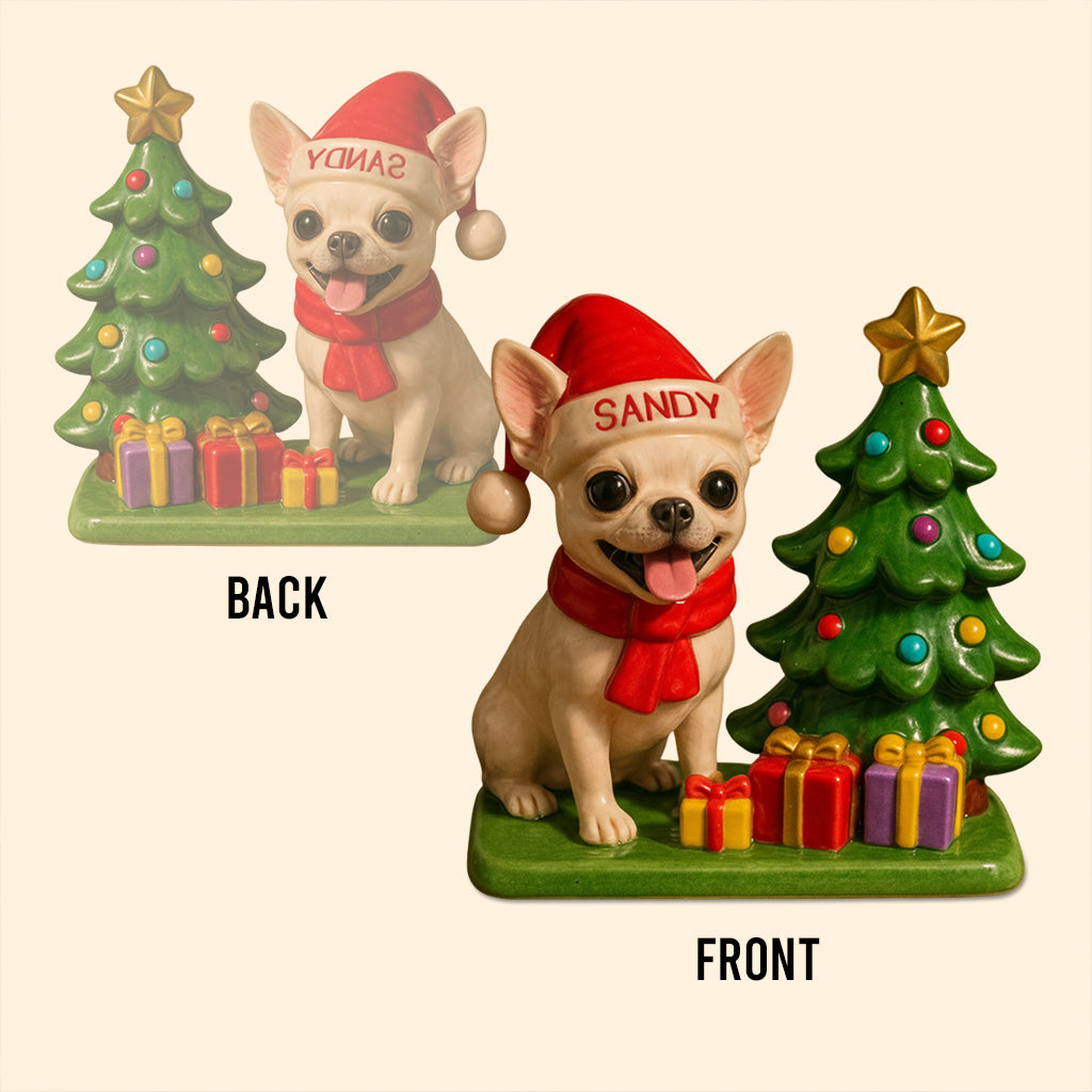 Weihnachtsplakette für Hunde – Personalisierte Acrylplakette in Hundeform