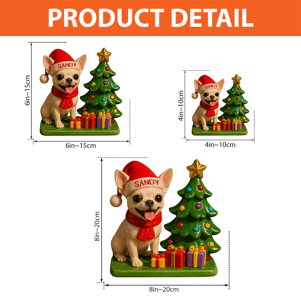 Weihnachtsplakette für Hunde – Personalisierte Acrylplakette in Hundeform