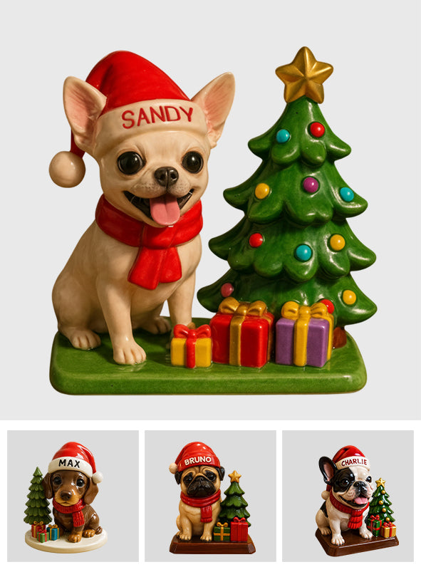 Weihnachtsplakette für Hunde – Personalisierte Acrylplakette in Hundeform