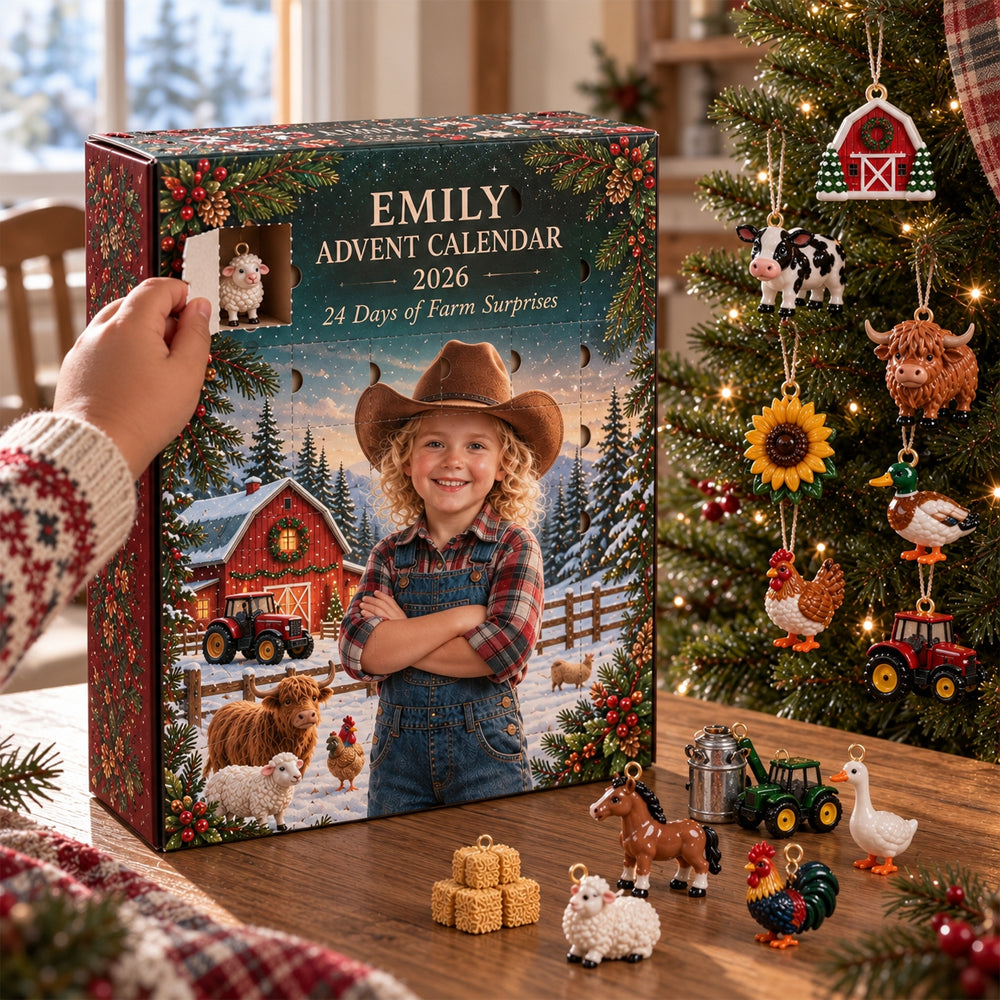 24 Tage der Überraschungen - Personalisierter Bauern-Adventskalender mit 3D-Sammelobjekten