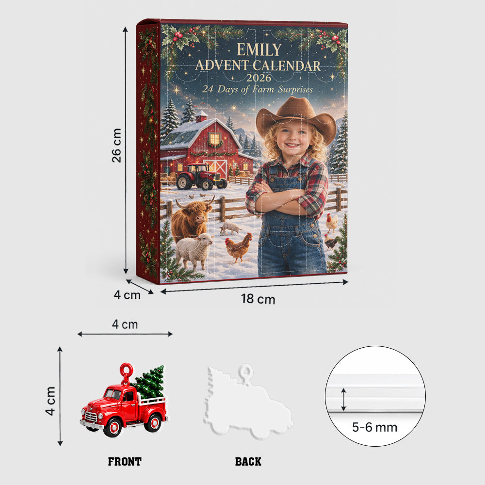 24 Tage der Überraschungen - Personalisierter Bauern-Adventskalender mit 3D-Sammelobjekten
