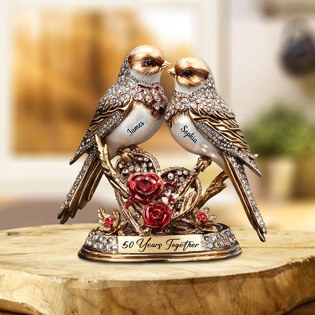 50 Jahre Ehe – Personalisierte Acrylplakette in Pärchenform