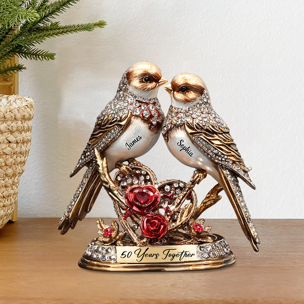 50 Jahre Ehe – Personalisierte Acrylplakette in Pärchenform