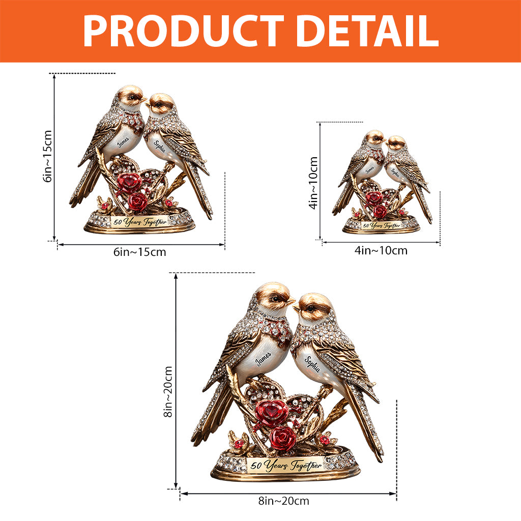 50 Jahre Ehe – Personalisierte Acrylplakette in Pärchenform