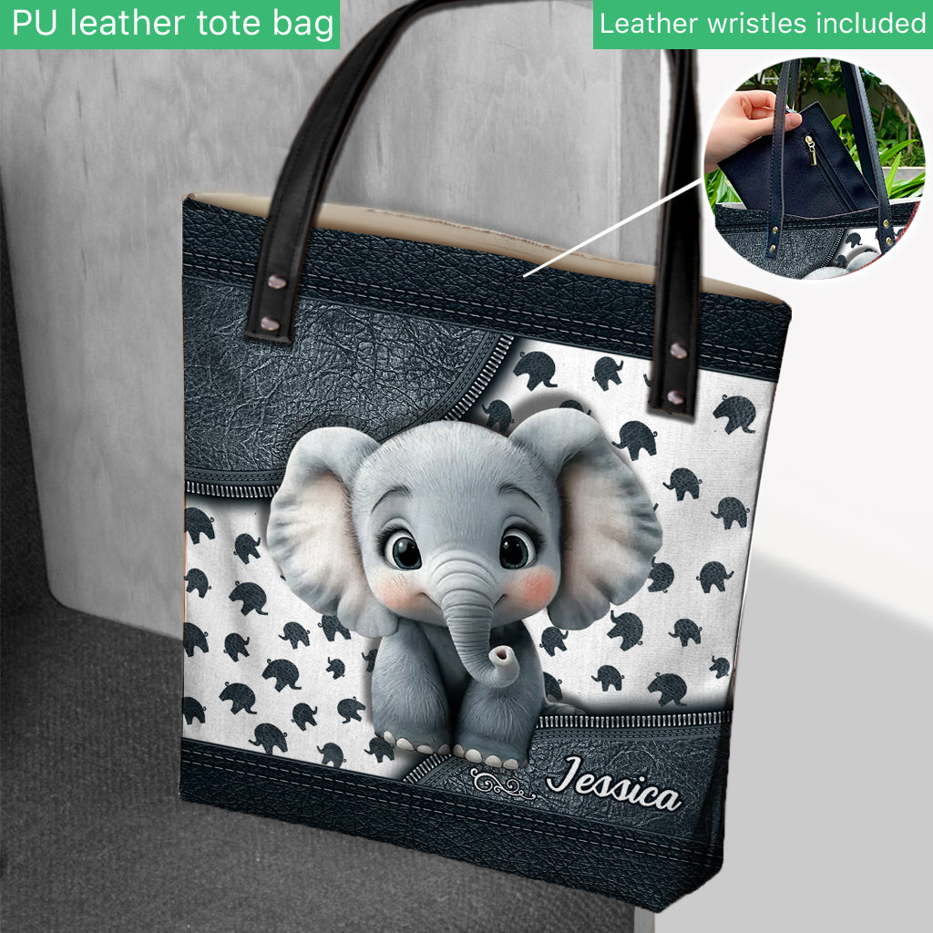 Niedliche Babyelefanten-Tragetasche mit personalisiertem Elefantenmotiv