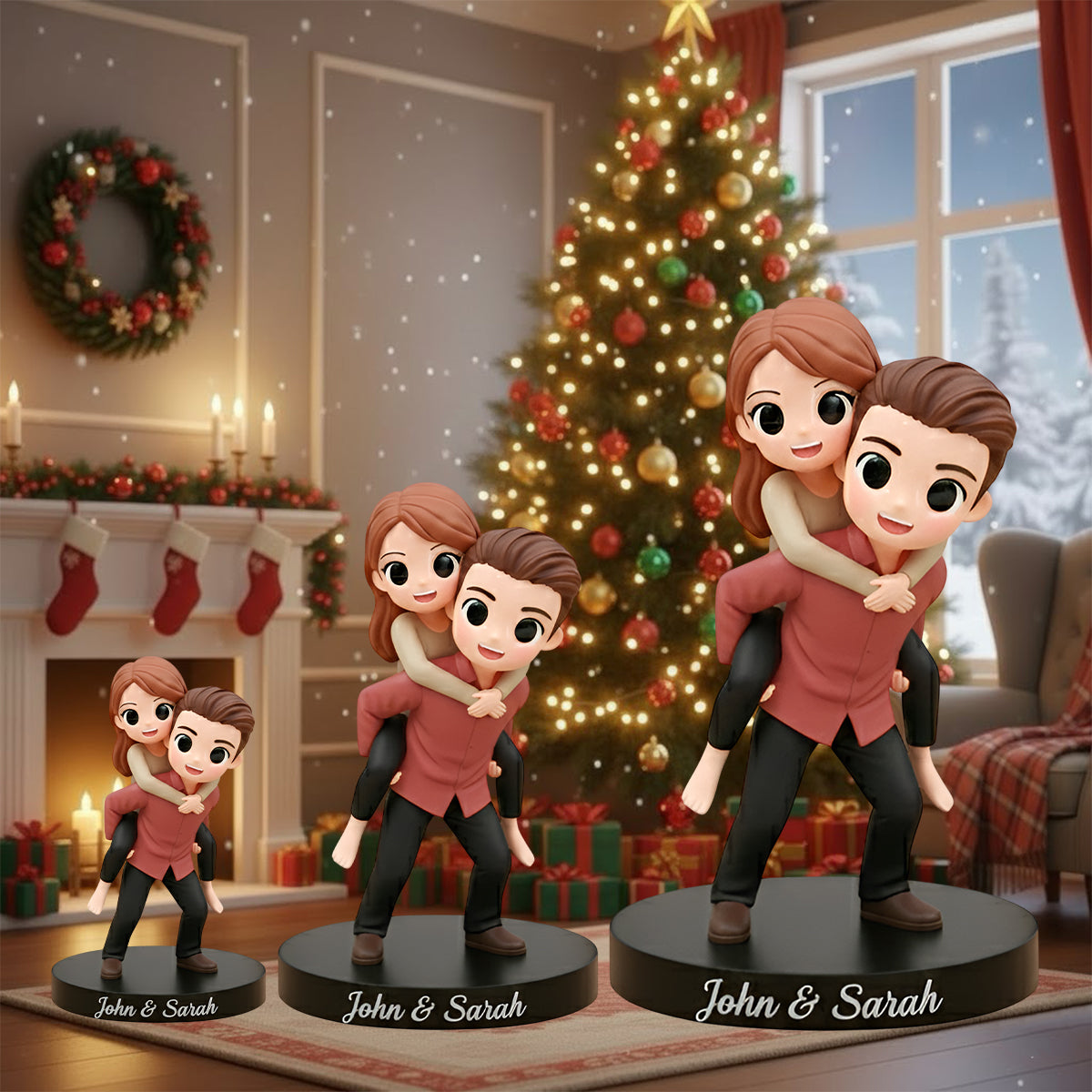 Erinnerungsstück „Loving Memories“ – Personalisierte, individuell gestaltete 3D-Minifigur für Paare