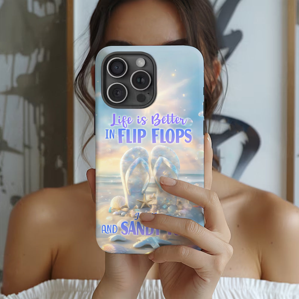 Life Is Better With Flipflops - Personalized Sea Lover Full Print Phone Case