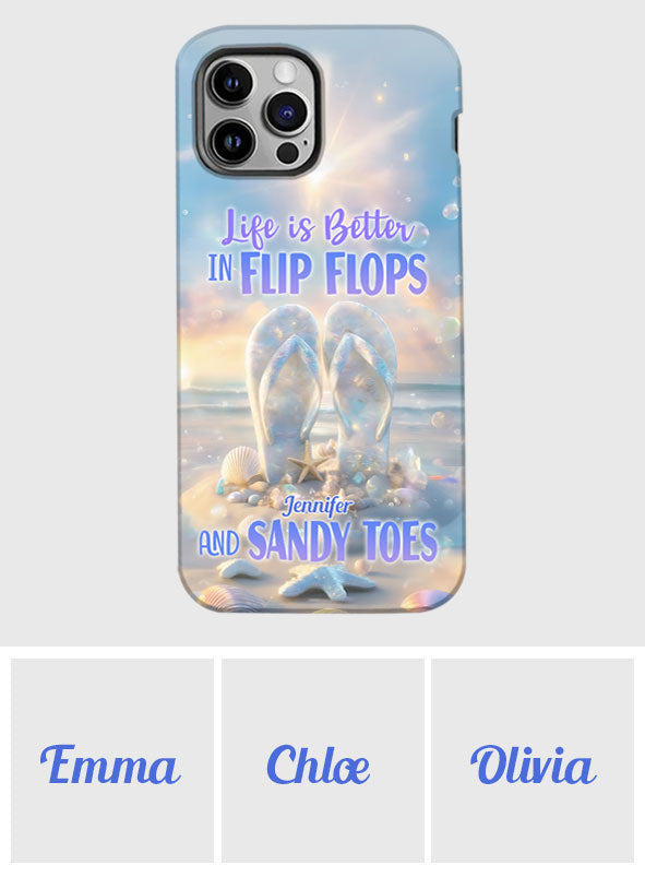 Life Is Better With Flipflops - Personalized Sea Lover Full Print Phone Case