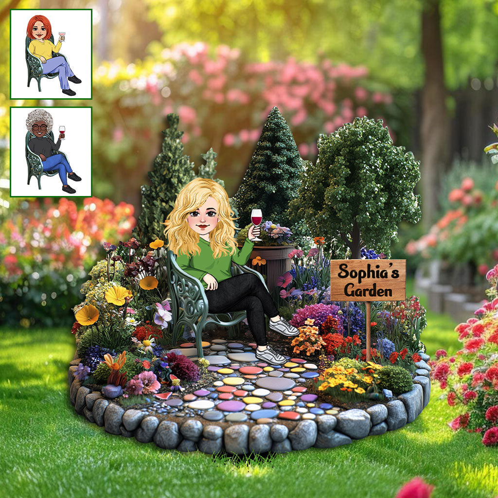 Mein Garten – Personalisierte Garten-Acryl-Plakette zum Anbringen am Gartenstecker