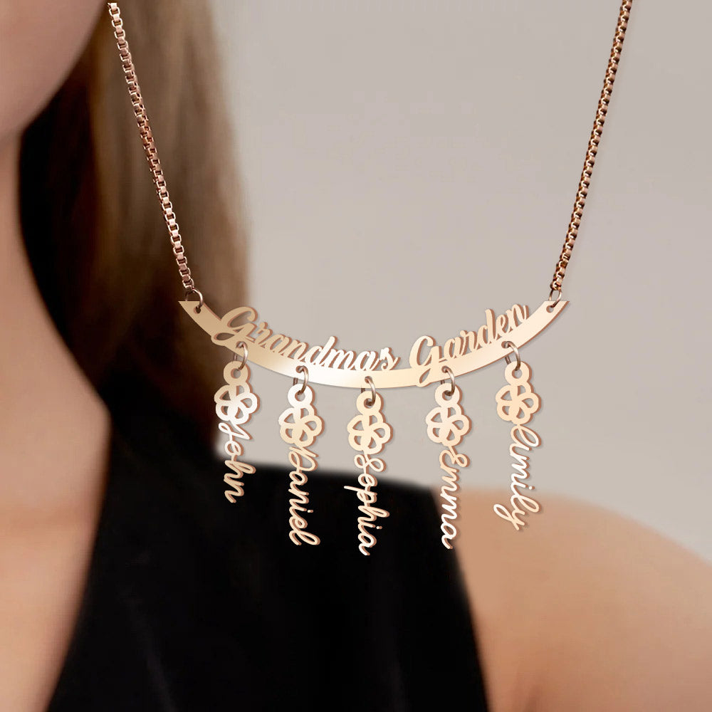 Omas Garten – Personalisierte Oma-Halskette mit Anhängern