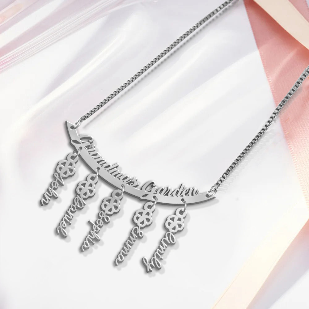 Omas Garten – Personalisierte Oma-Halskette mit Anhängern