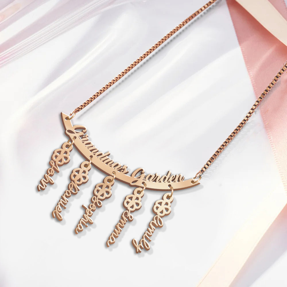 Omas Garten – Personalisierte Oma-Halskette mit Anhängern