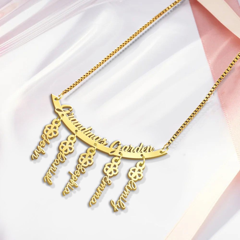 Omas Garten – Personalisierte Oma-Halskette mit Anhängern