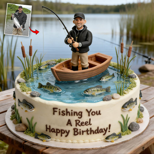 Fishing Cake - Personalized Fishing Custom Shaped Acrylic Plaque