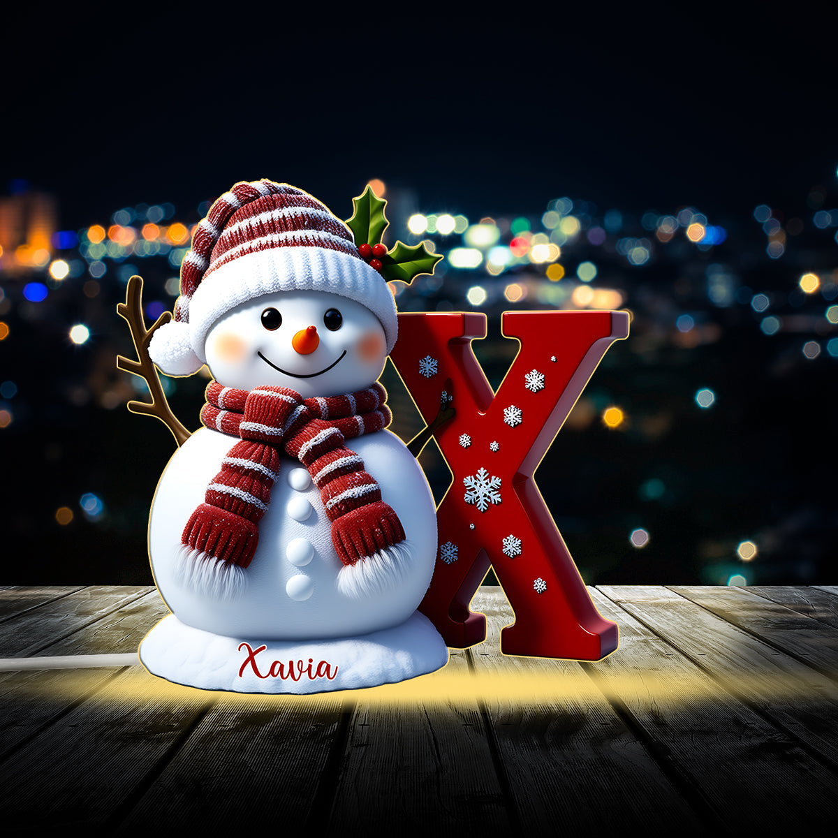 Frohe Weihnachten – Personalisierte Acryl-LED-Nachtleuchte für die ganze Familie