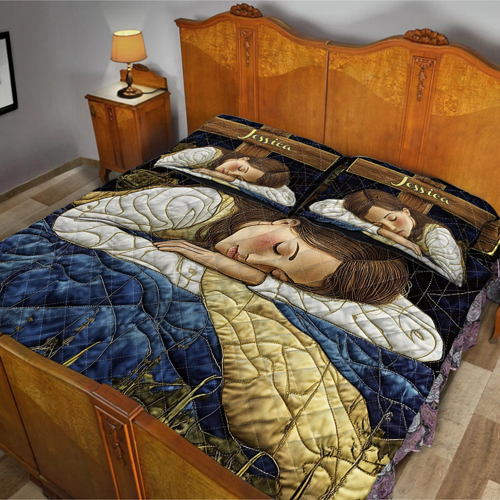 Gib es Gott – Personalisiertes christliches Quilt-Set