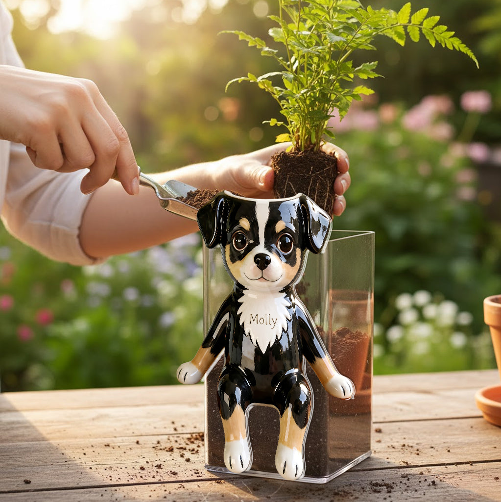 Custom Any Photo - Love My Pet - Personalized Dog Acrylic Pot