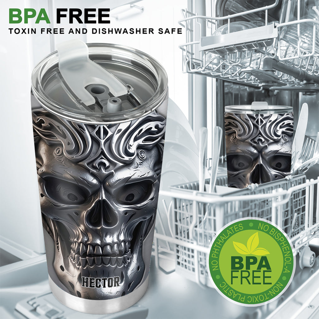 Strong Skull - Personalized Skull Tumbler