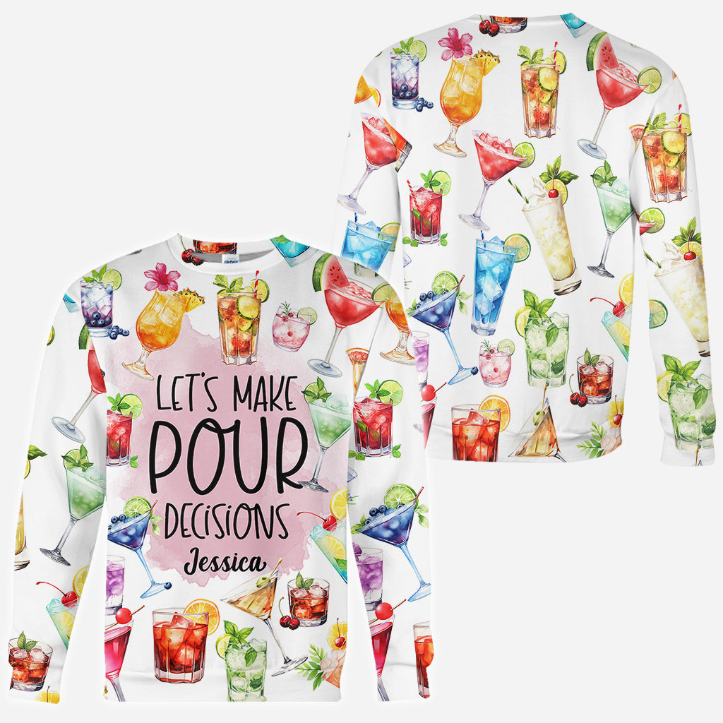 Lass uns die richtigen Entscheidungen treffen – personalisiertes Cocktail-Shirt