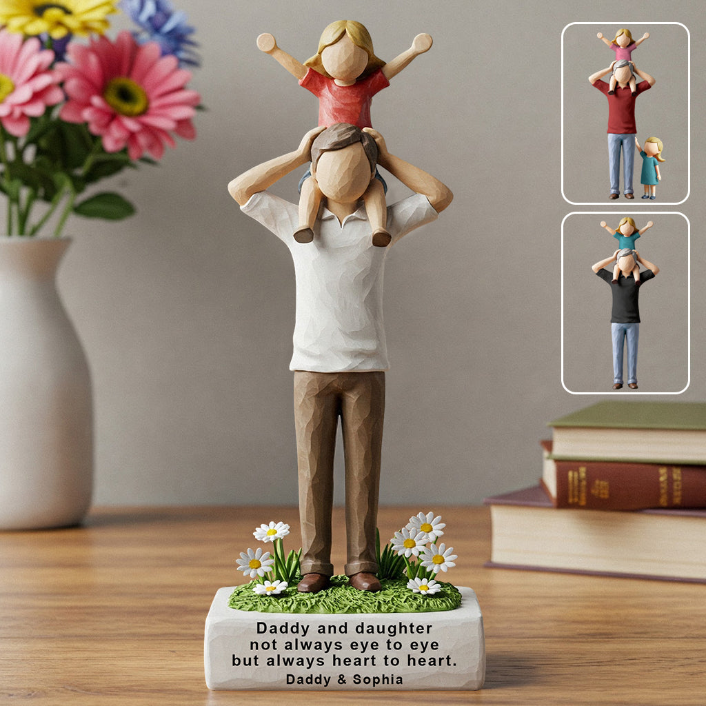 Die Bindung zwischen Vater und Tochter – Personalisierte Acrylplakette in individueller Form für den Vater