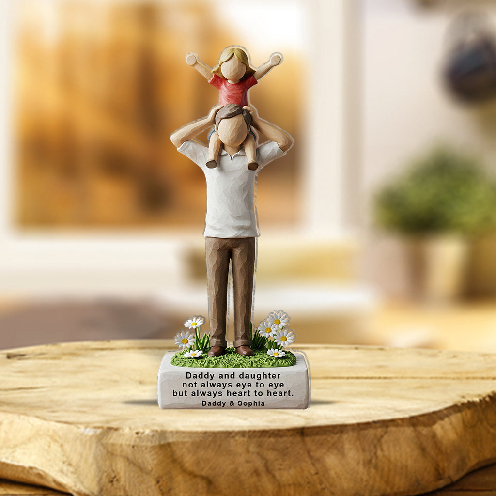 Die Bindung zwischen Vater und Tochter – Personalisierte Acrylplakette in individueller Form für den Vater