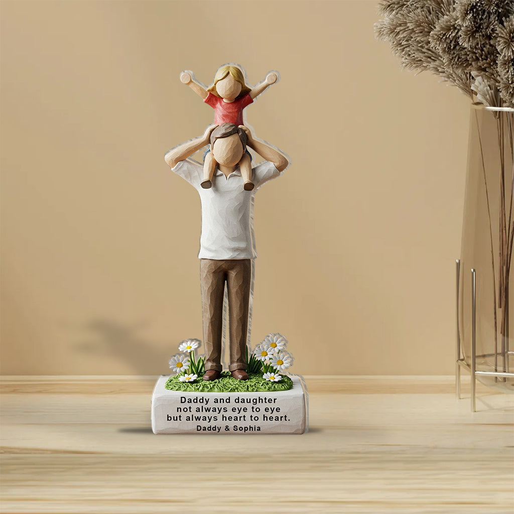 Die Bindung zwischen Vater und Tochter – Personalisierte Acrylplakette in individueller Form für den Vater