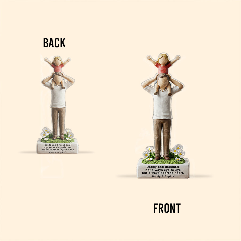 Die Bindung zwischen Vater und Tochter – Personalisierte Acrylplakette in individueller Form für den Vater