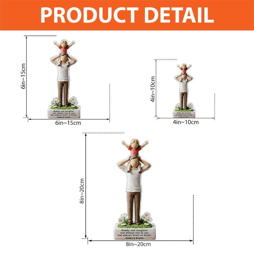 Die Bindung zwischen Vater und Tochter – Personalisierte Acrylplakette in individueller Form für den Vater