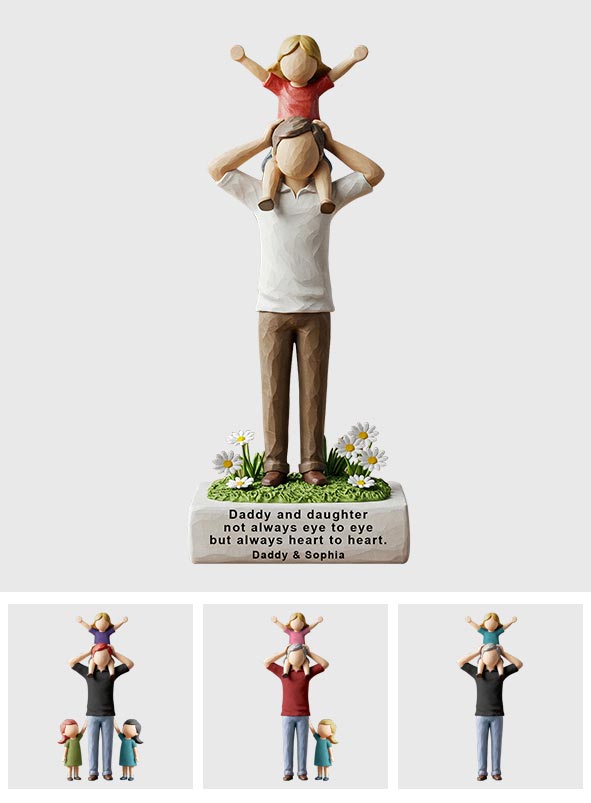 Die Bindung zwischen Vater und Tochter – Personalisierte Acrylplakette in individueller Form für den Vater