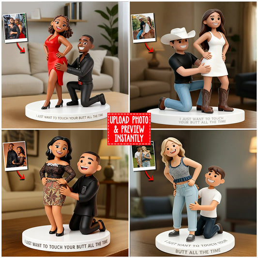 Ständiges Po-Facken - Personalisierte Acrylplakette für Paare in individueller Form