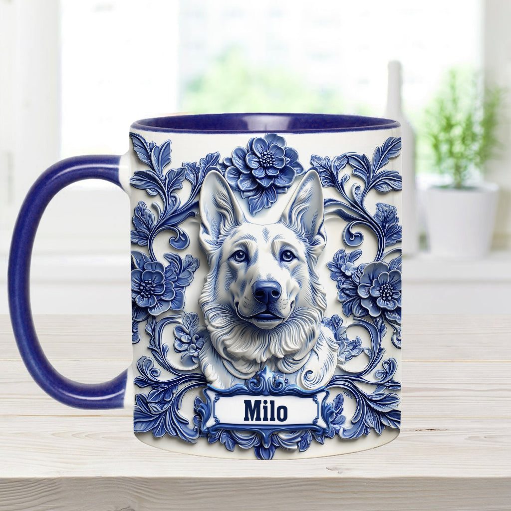 Cute German Shepherd - Personalized Dog Accent Mug