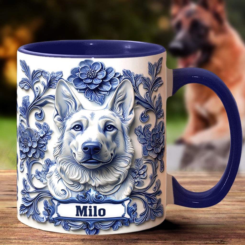 Cute German Shepherd - Personalized Dog Accent Mug