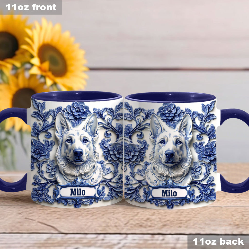 Cute German Shepherd - Personalized Dog Accent Mug