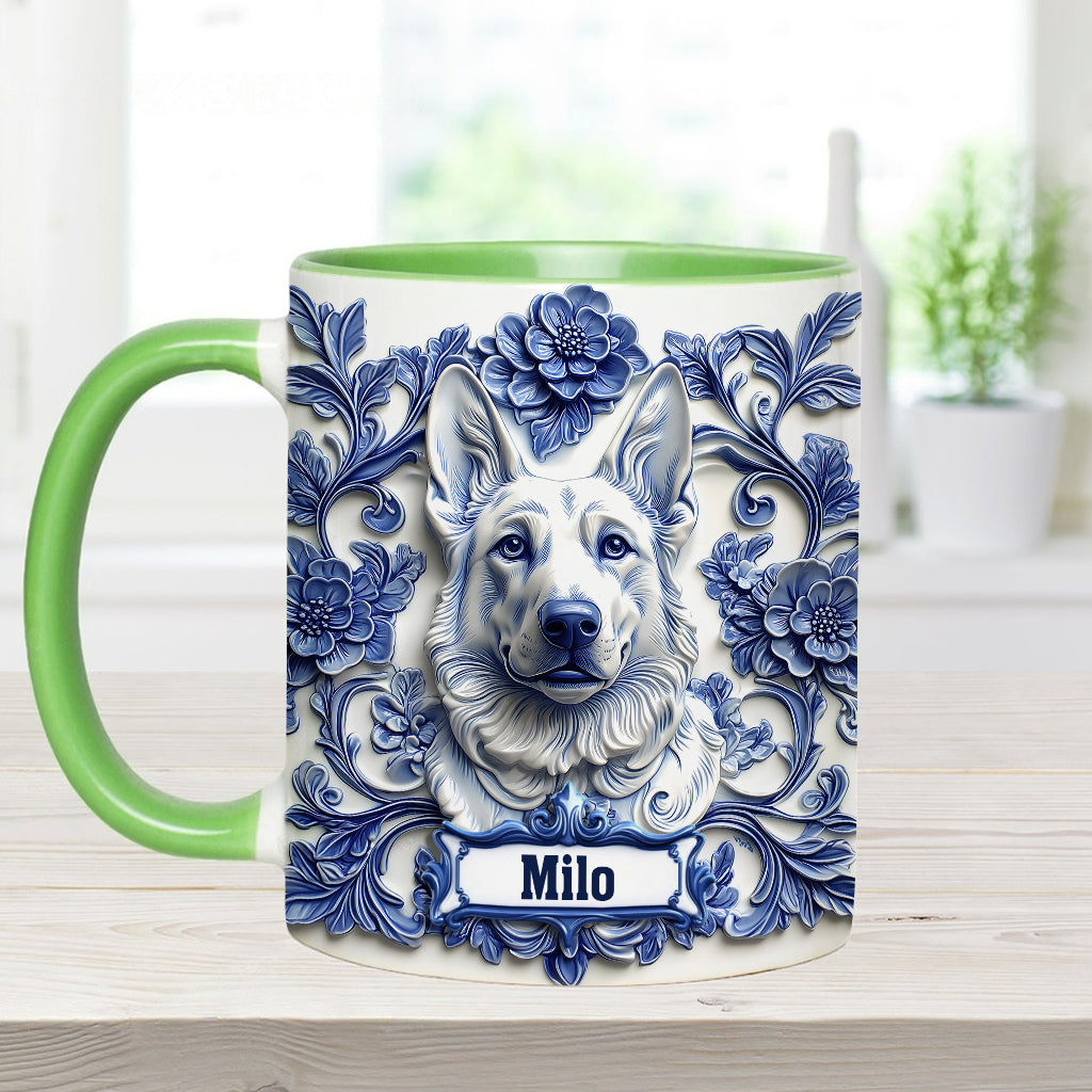 Cute German Shepherd - Personalized Dog Accent Mug