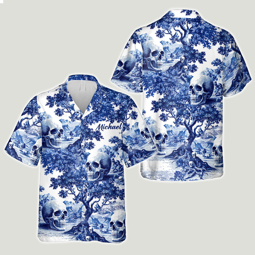 Totenkopf-Liebhaber - Personalisiertes Totenkopf-Hawaiihemd