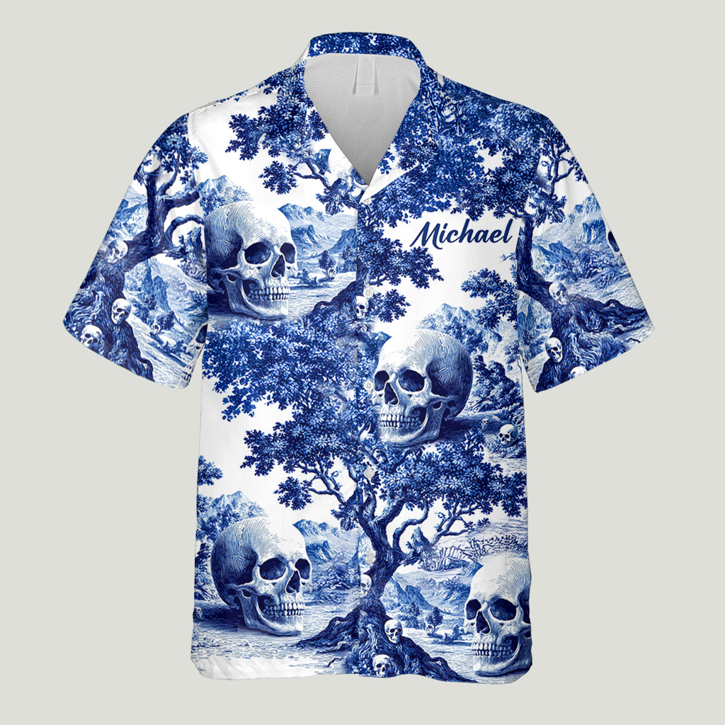 Totenkopf-Liebhaber - Personalisiertes Totenkopf-Hawaiihemd