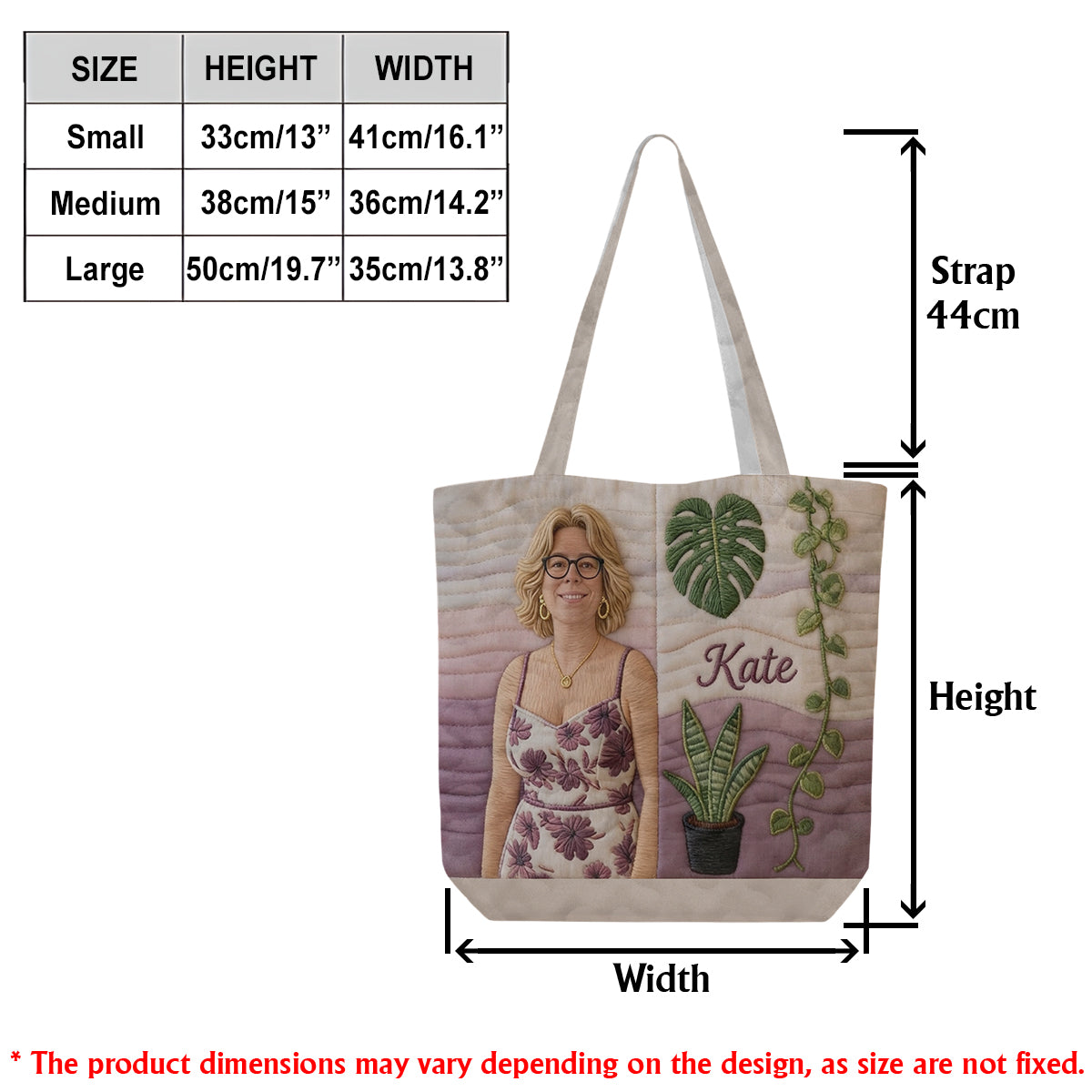 Custom Any Photo Love Plants - Personalized Gardening Quilted Tote Bag