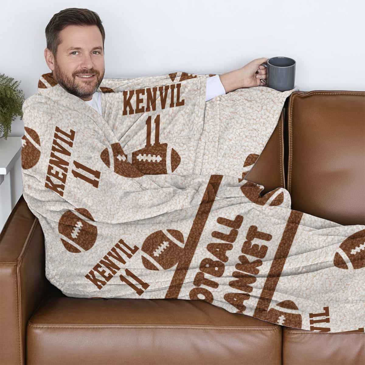 Das ist meine Fußball-Schaudecke – personalisierte tragbare Fußballdecke