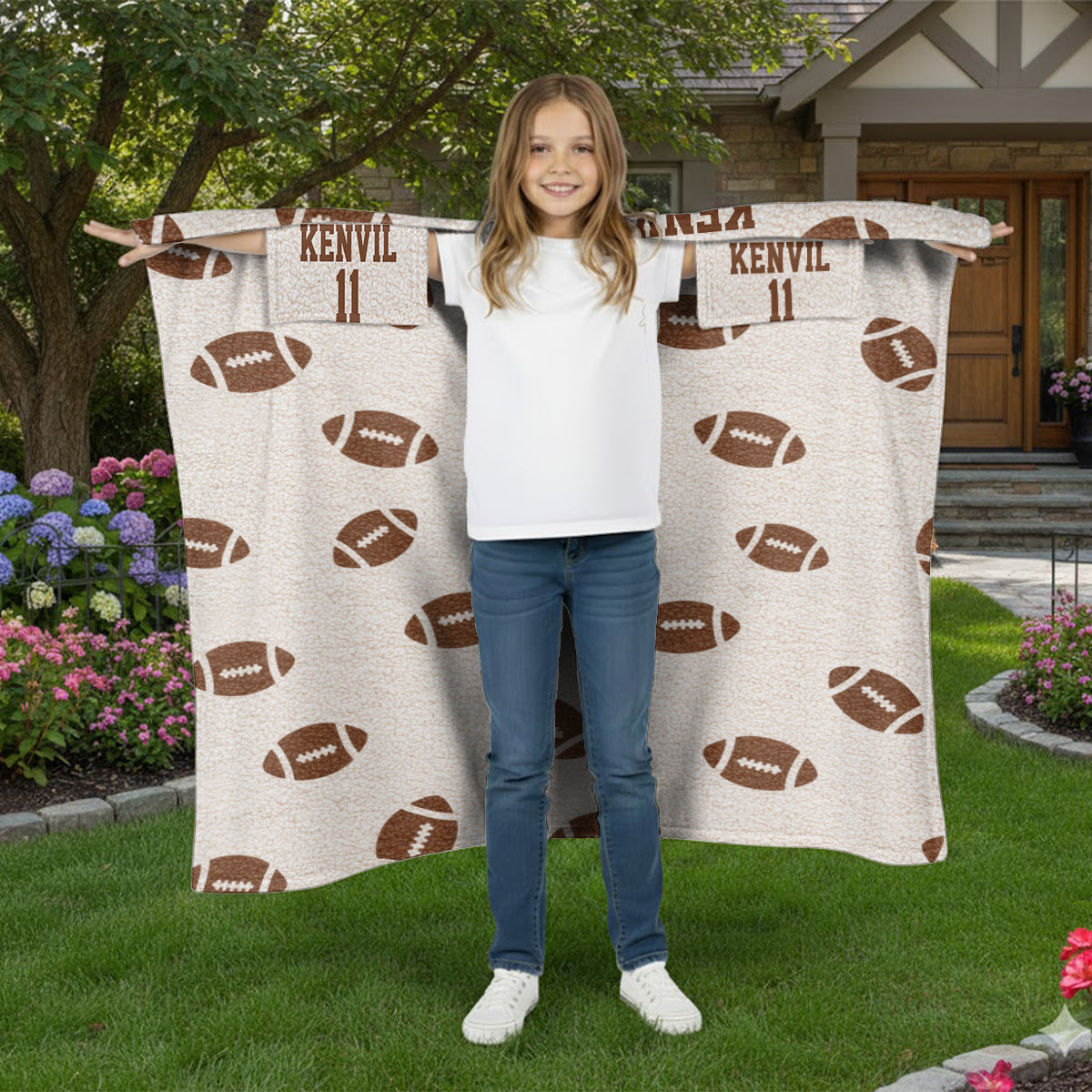 Das ist meine Fußball-Schaudecke – personalisierte tragbare Fußballdecke