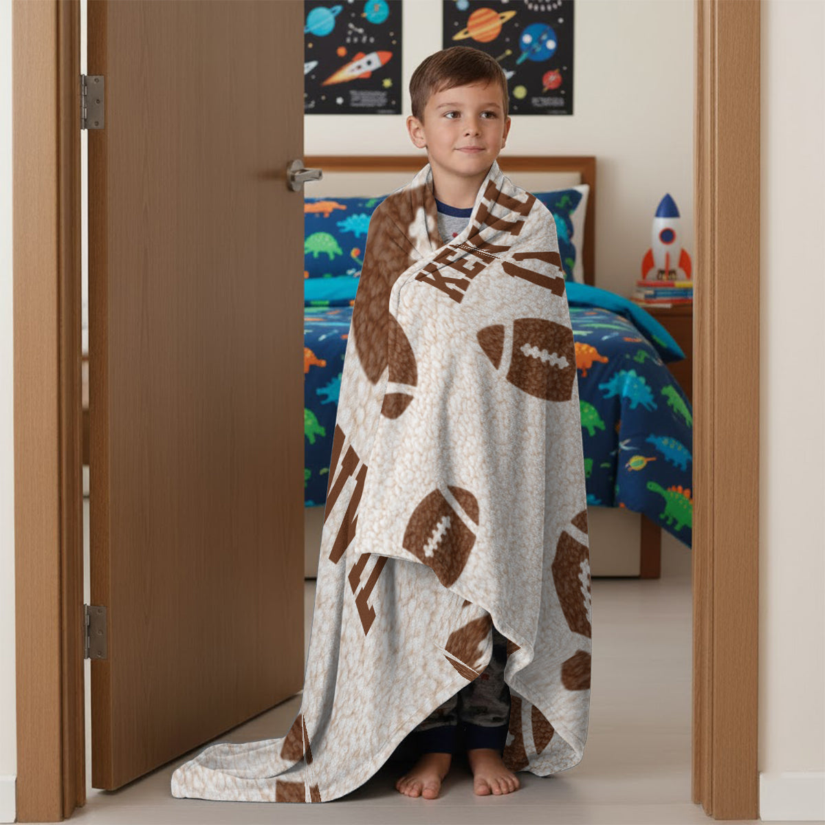 Das ist meine Fußball-Schaudecke – personalisierte tragbare Fußballdecke