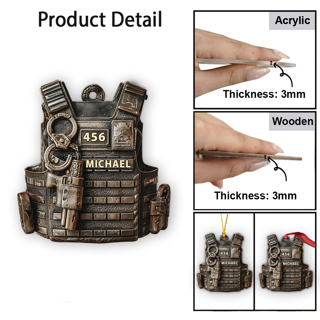 Dienen & Schützen – Personalisierter Polizeibeamter-Anhänger