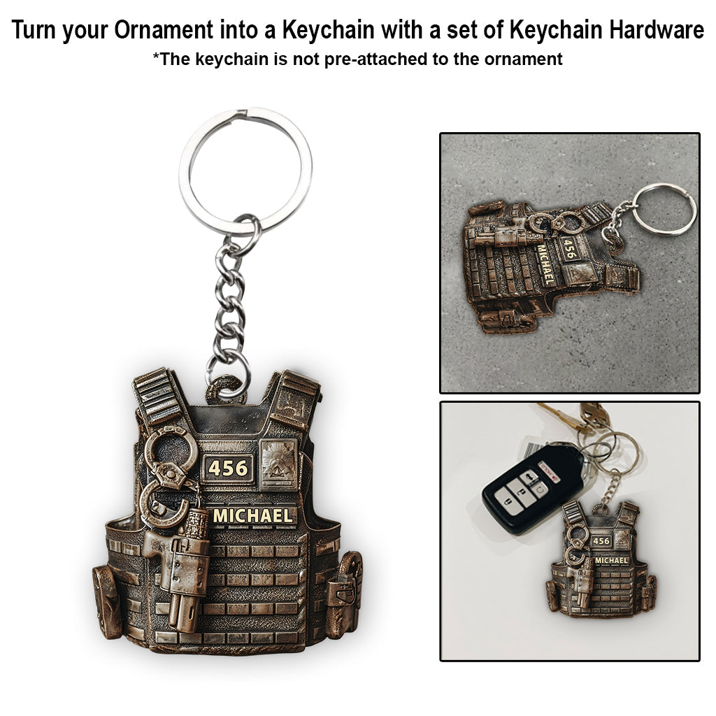 Dienen & Schützen – Personalisierter Polizeibeamter-Anhänger