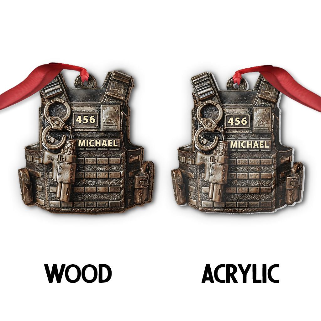 Dienen & Schützen – Personalisierter Polizeibeamter-Anhänger