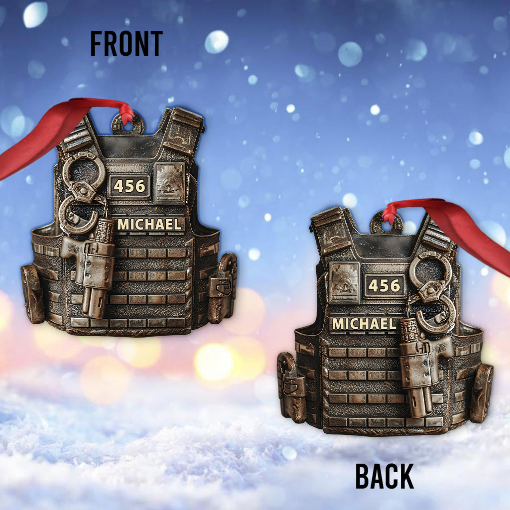 Dienen & Schützen – Personalisierter Polizeibeamter-Anhänger