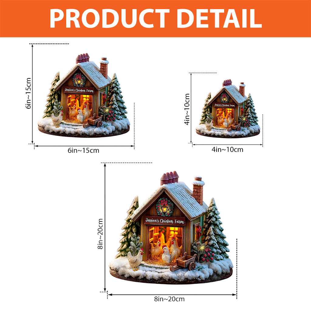 Geschenk für Hühnerliebhaber – Personalisierte Acrylplakette in Hühnerform