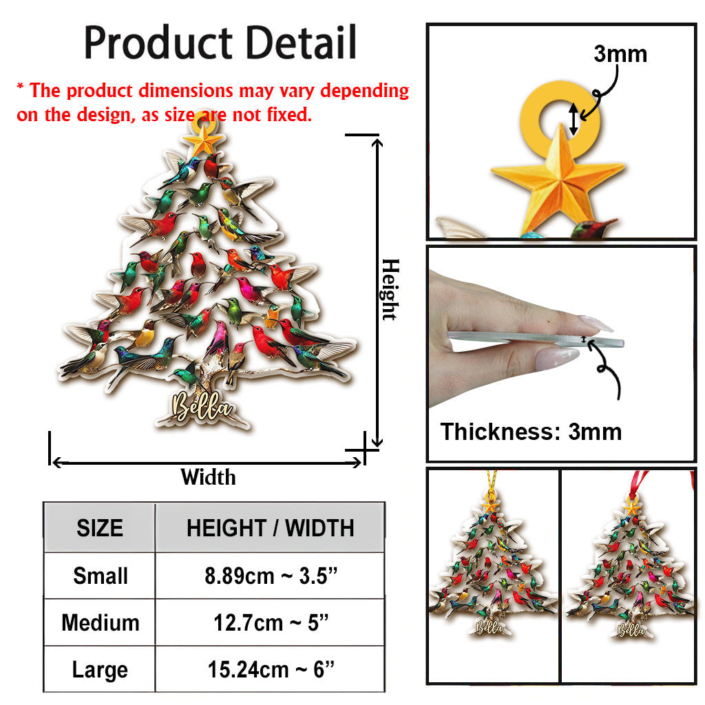 Love Hummingbird - Personalized Hummingbird Ornament