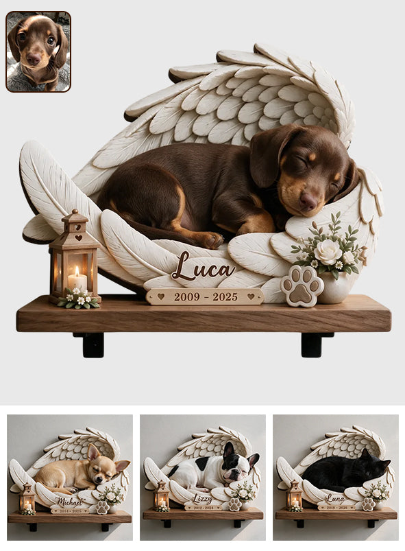 Forever In Our Hearts - Personalized Dog Wooden Floating Shelf