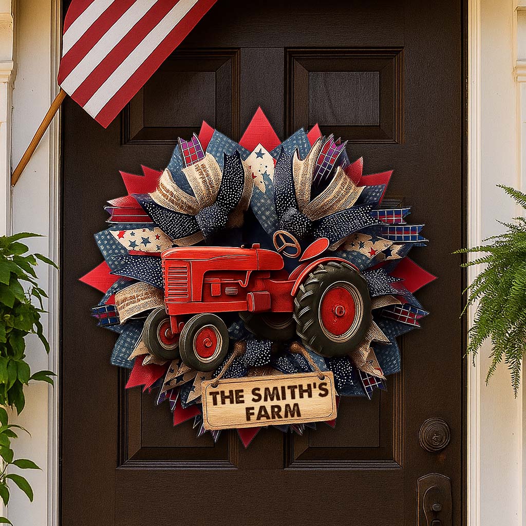 Segne unseren Bauernhof – personalisiertes, individuell geformtes Holzschild für Landwirte