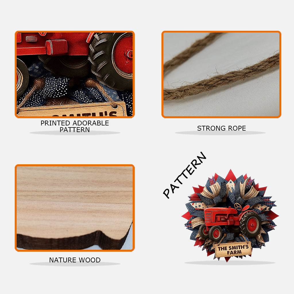 Segne unseren Bauernhof – personalisiertes, individuell geformtes Holzschild für Landwirte