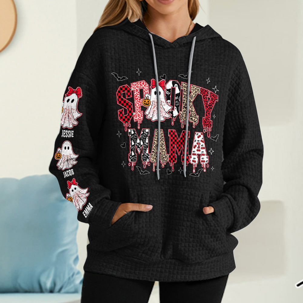 Spooky Mama - Personalized Mother Waffle Hoodie